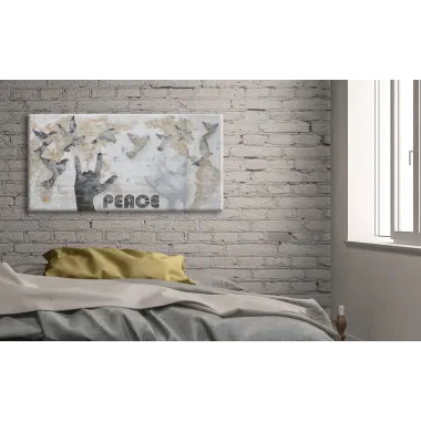 OBRAZ NA PŁÓTNIE PEACE 120X3X60 cm